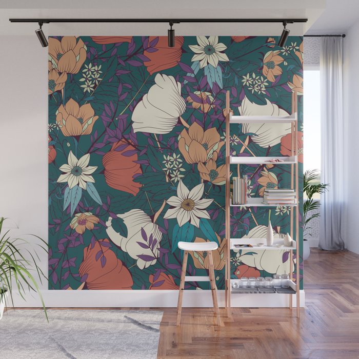 Botanical pattern 008 Wall Mural Gallery Image 1