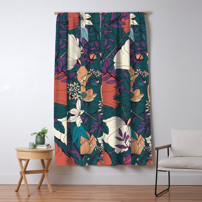 Botanical pattern 008 Window Curtain Gallery Image 1