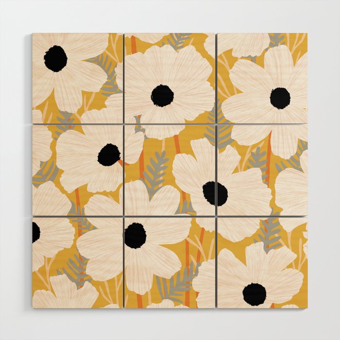 Flower market New York Central Park Wood Wall Art Gallery Image 1