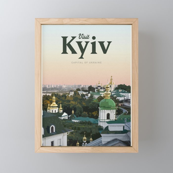 Visit Kyiv Mini Art Print Gallery Image 1
