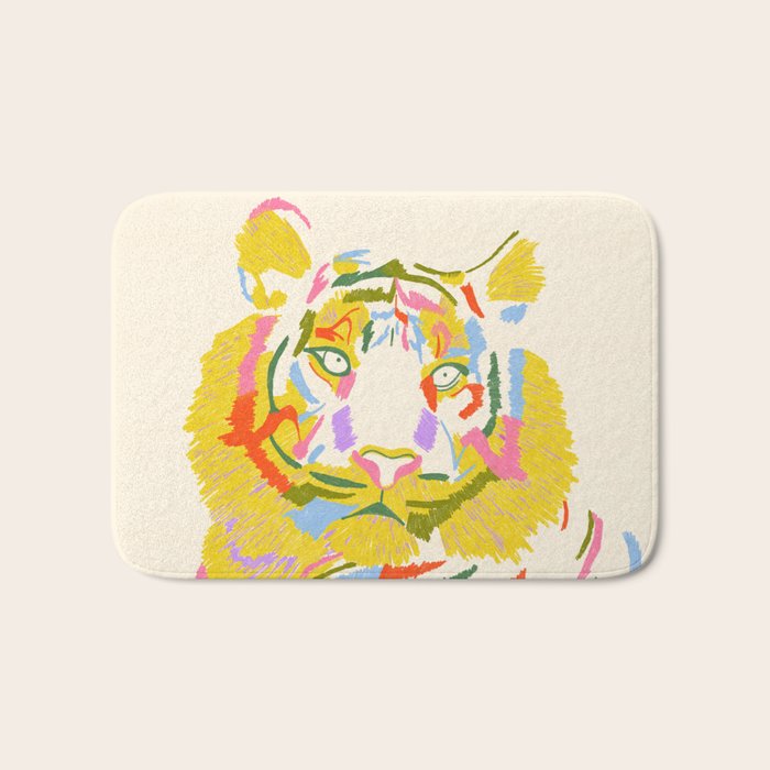 Rainbow Tiger Bath Mat Gallery Image 1
