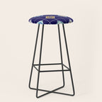 Talavera Mexican Tile - Navy & Bronze Palette Stool Gallery Image 1