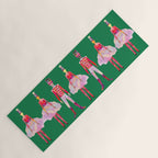 Nutcracker Ballet - Candy Cane Green Yoga Mat Gallery Image 1