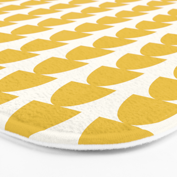 Maude Shapes Pattern - Golden Yellow Bath Mat Gallery Image 3