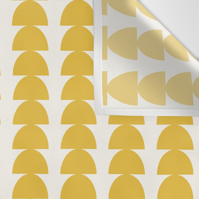 Maude Shapes Pattern - Golden Yellow Wall Tapestry Gallery Image 3