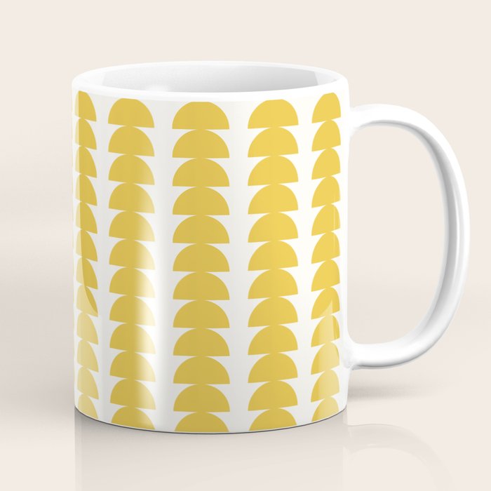 Maude Shapes Pattern - Golden Yellow Coffee Mug Gallery Image 1