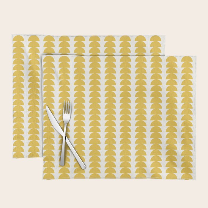 Maude Shapes Pattern - Golden Yellow Placemat Gallery Image 1
