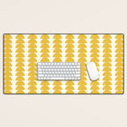 Maude Shapes Pattern - Golden Yellow Desk Mat Gallery Image 1