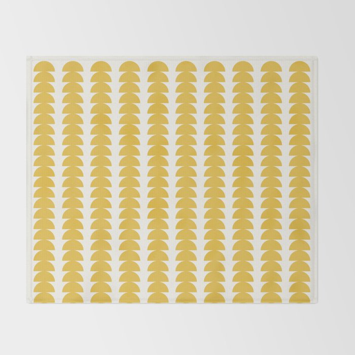 Maude Shapes Pattern - Golden Yellow Throw Blanket Gallery Image 2