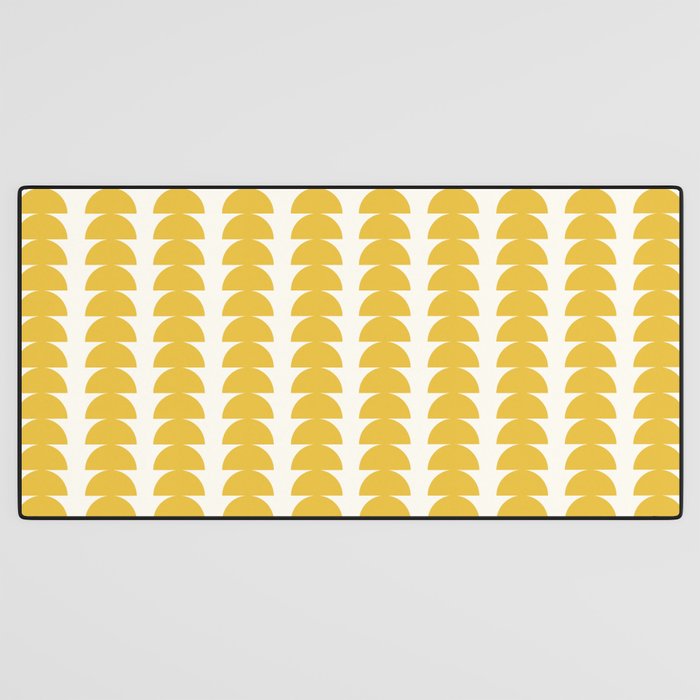 Maude Shapes Pattern - Golden Yellow Desk Mat Gallery Image 3