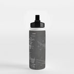 Basketball Patent - Basketball Player Coach Team Art - Black Chalkboard Water Bottle Gallery Image 2