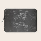 Basketball Patent - Basketball Player Coach Team Art - Black Chalkboard Laptop Sleeve Gallery Image 1