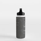 Basketball Patent - Basketball Player Coach Team Art - Black Chalkboard Water Bottle Gallery Image 3