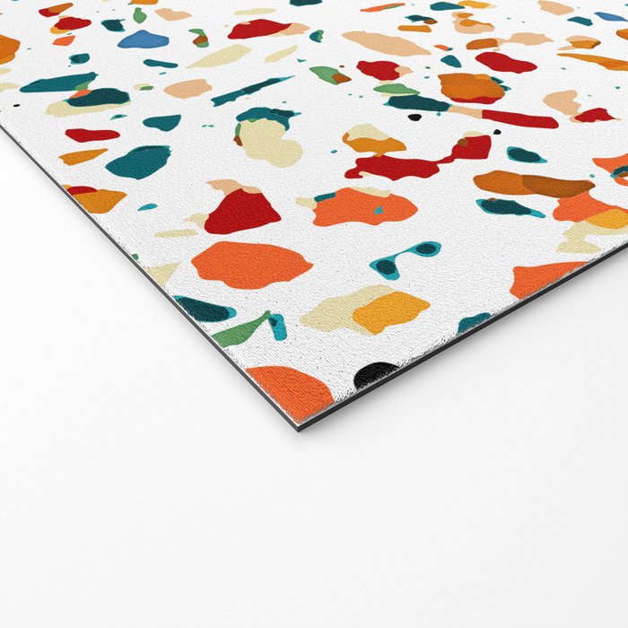 Tan Terrazzo | Eclectic Quirky Confetti Painting | Celebration Colorful Boho Happy Party Graphic  Welcome Mat Gallery Image 2