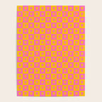 Retro Checkered Tulips Pattern Poster Gallery Image 4