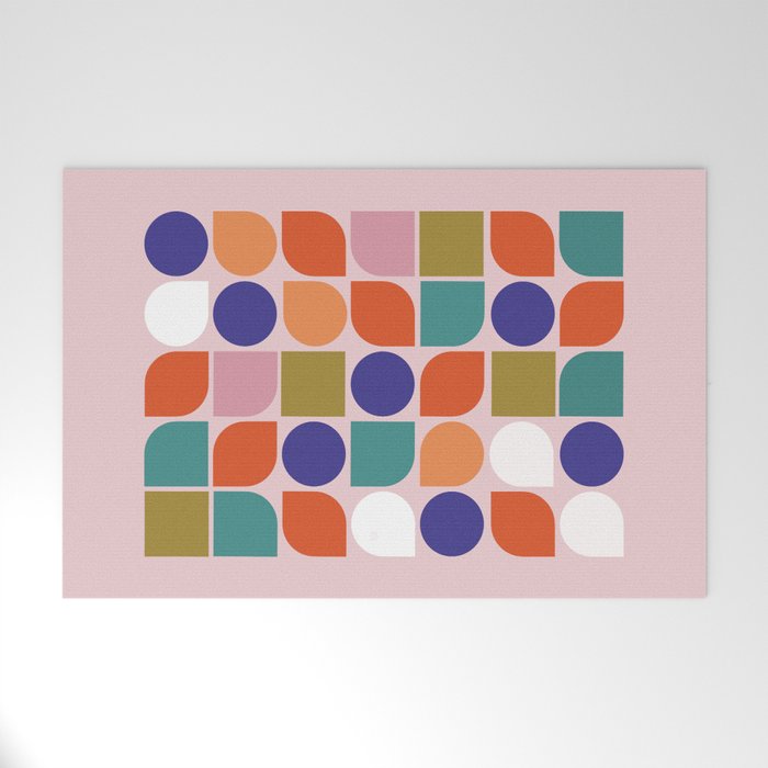 Colorful Geometry Welcome Mat Gallery Image 1