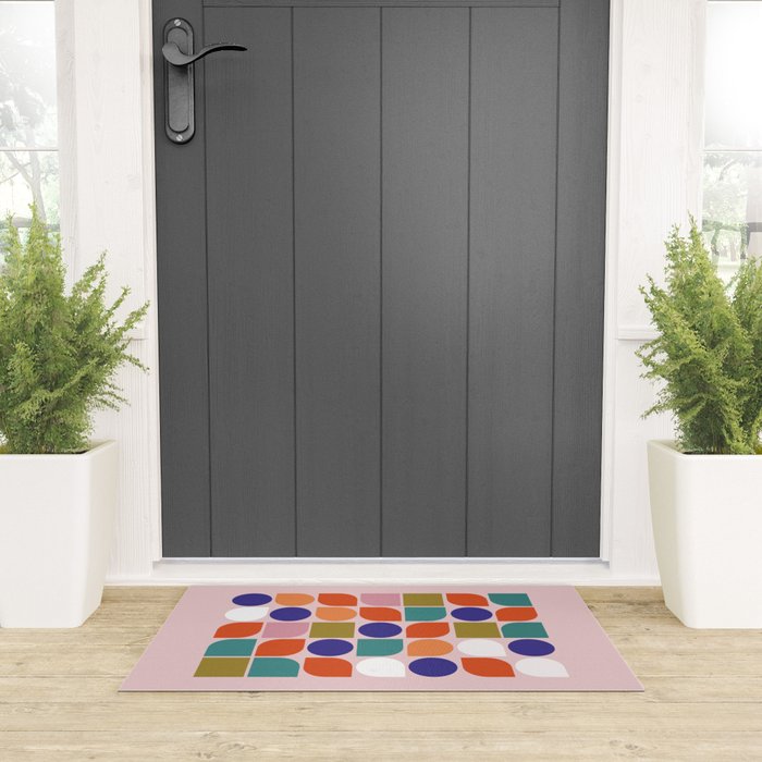 Colorful Geometry Welcome Mat Gallery Image 3
