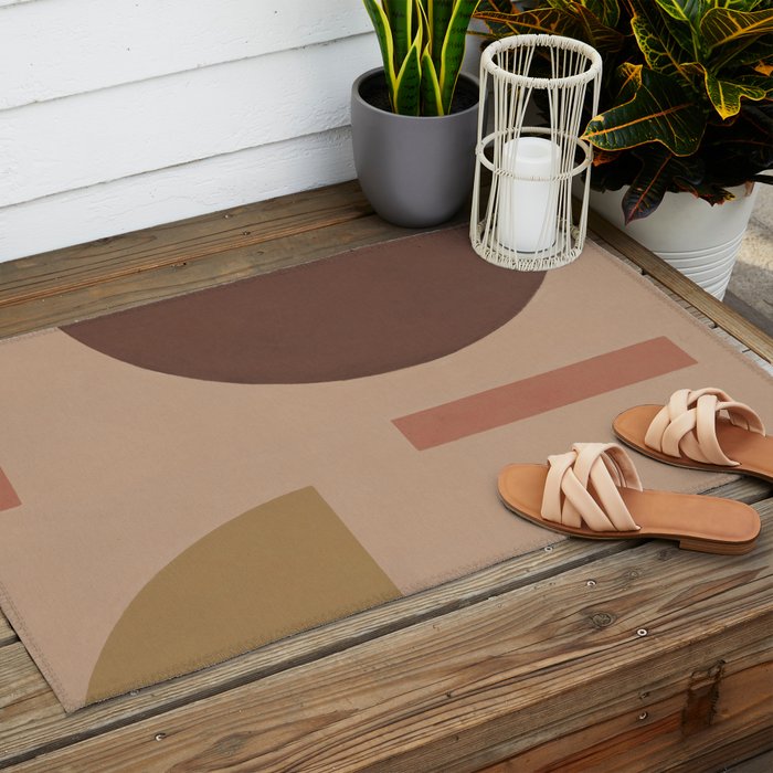 Geometric Shapes #1 Outdoor Rug Gallery Image 2