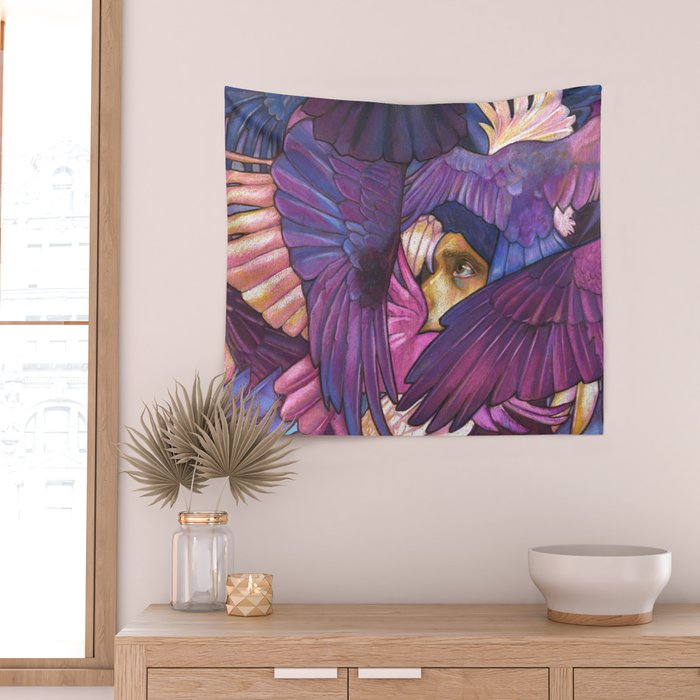 A Murder of Ravens Wall Tapestry Gallery Image 2