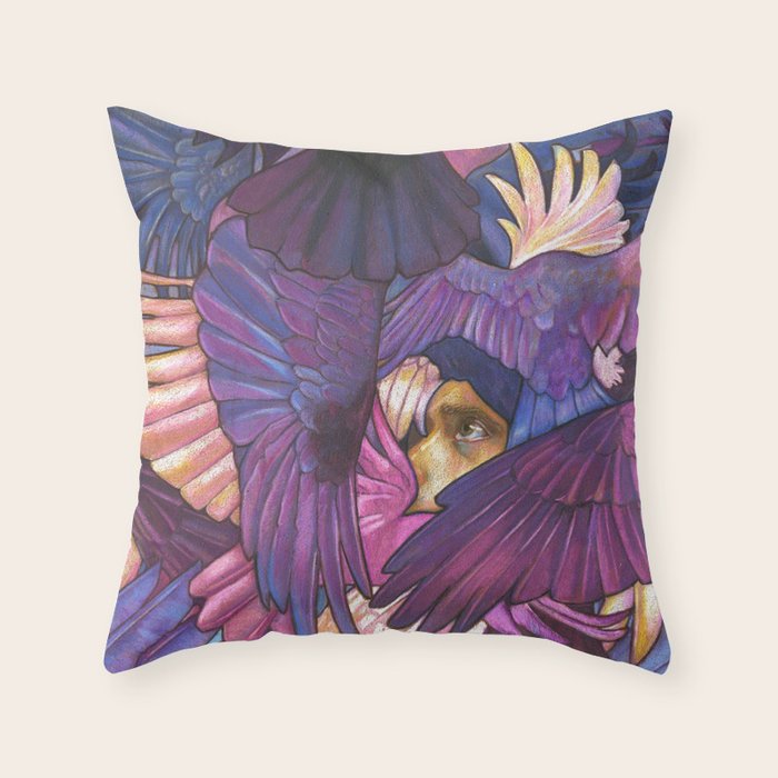 A Murder of Ravens Throw Pillow Gallery Image 1