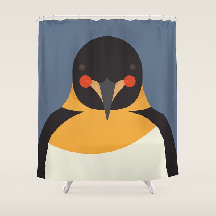 Emperor Penguin, Animal Portrait Shower Curtain Gallery Image 1