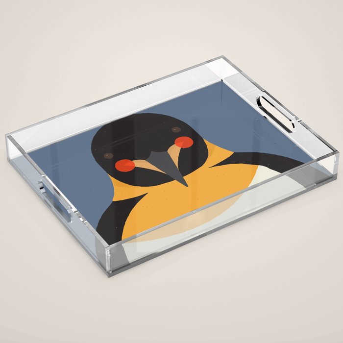 Emperor Penguin, Animal Portrait Acrylic Tray Gallery Image 1
