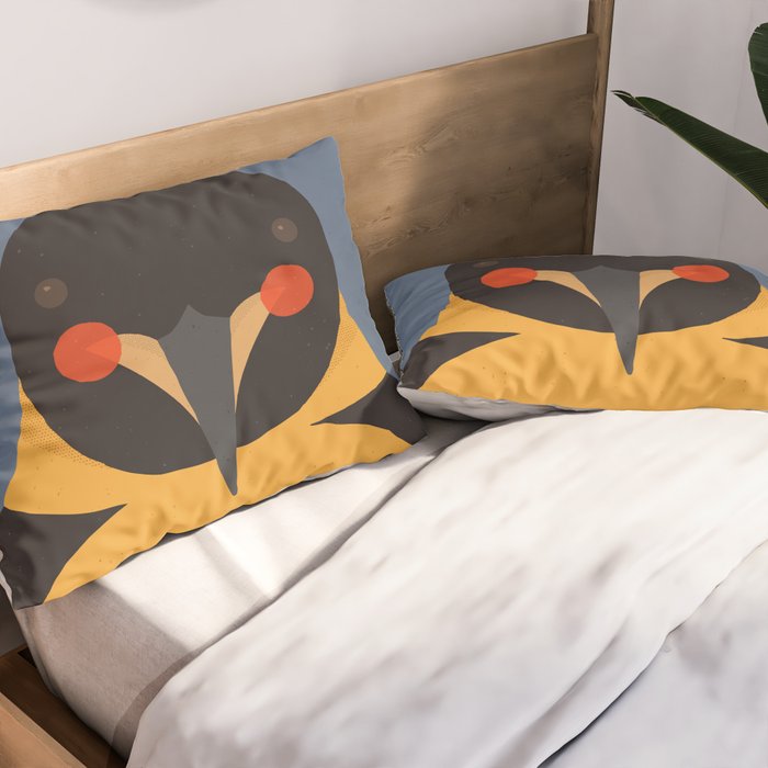 Emperor Penguin, Animal Portrait Pillow Sham Gallery Image 2
