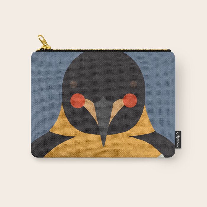 Emperor Penguin, Animal Portrait Carry All Pouch Gallery Image 1