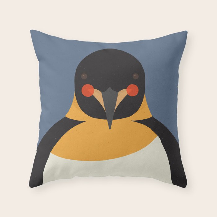 Emperor Penguin, Animal Portrait Throw Pillow Gallery Image 6