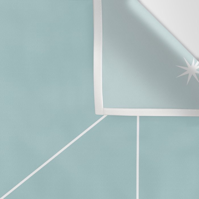 Capricorn Zodiac Star Constellation Line Art Pastel Teal Wall Tapestry Gallery Image 3