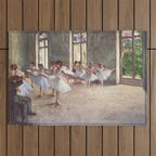 The Rehearsal By Edgar Degas | Reproduction | Famous French Painter Outdoor Rug Gallery Image 1