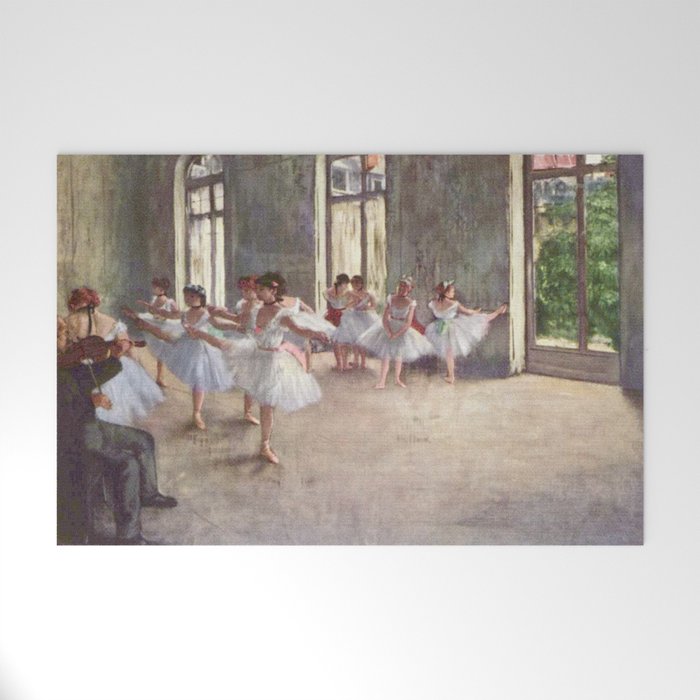 The Rehearsal By Edgar Degas | Reproduction | Famous French Painter Welcome Mat Gallery Image 1