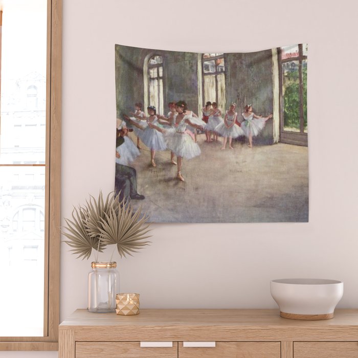 The Rehearsal By Edgar Degas | Reproduction | Famous French Painter Wall Tapestry Gallery Image 2