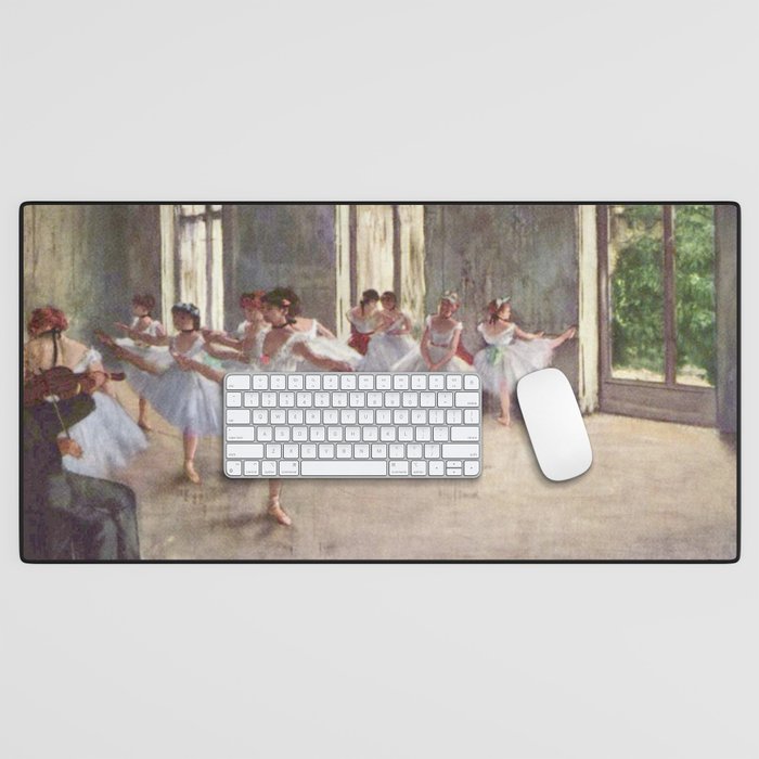 The Rehearsal By Edgar Degas | Reproduction | Famous French Painter Desk Mat Gallery Image 1