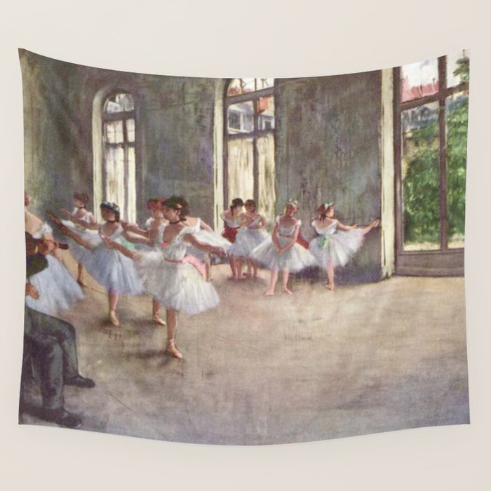 The Rehearsal By Edgar Degas | Reproduction | Famous French Painter Wall Tapestry Gallery Image 4