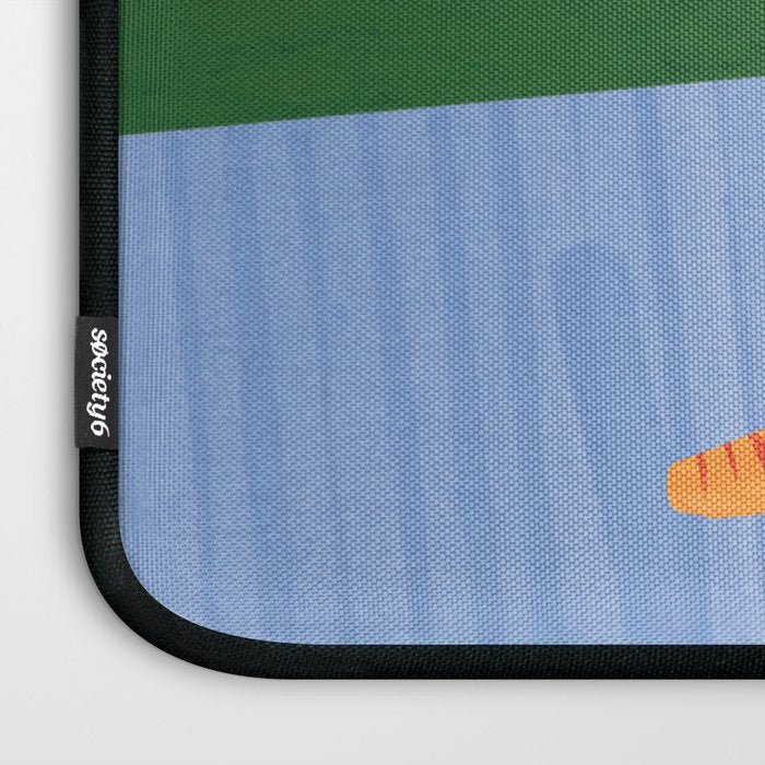 Chill Cat in Orange & Green Laptop Sleeve Gallery Image 3