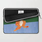 Chill Cat in Orange & Green Laptop Sleeve Gallery Image 2
