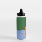 Chill Cat in Orange & Green Water Bottle Gallery Image 3