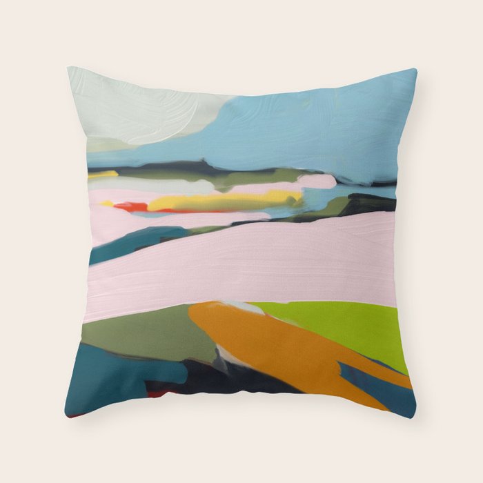 landscape summer Throw Pillow Gallery Image 1