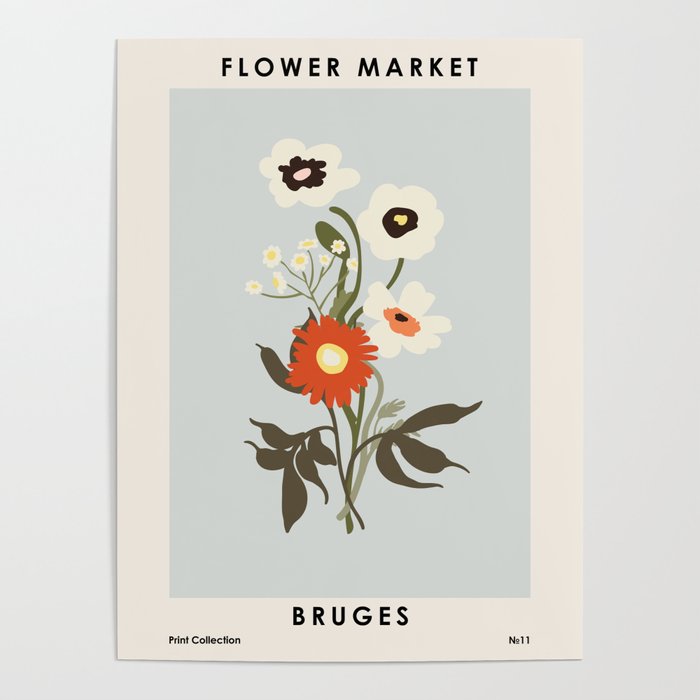 Flower market, Bruges, boho aesthetic Poster Gallery Image 4