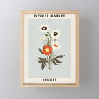 Flower market, Bruges, boho aesthetic Mini Art Print Gallery Image 1