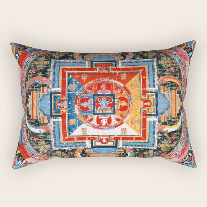 Mandala of Jnanadakini Tibetan Buddhism Rectangular Pillow Gallery Image 1