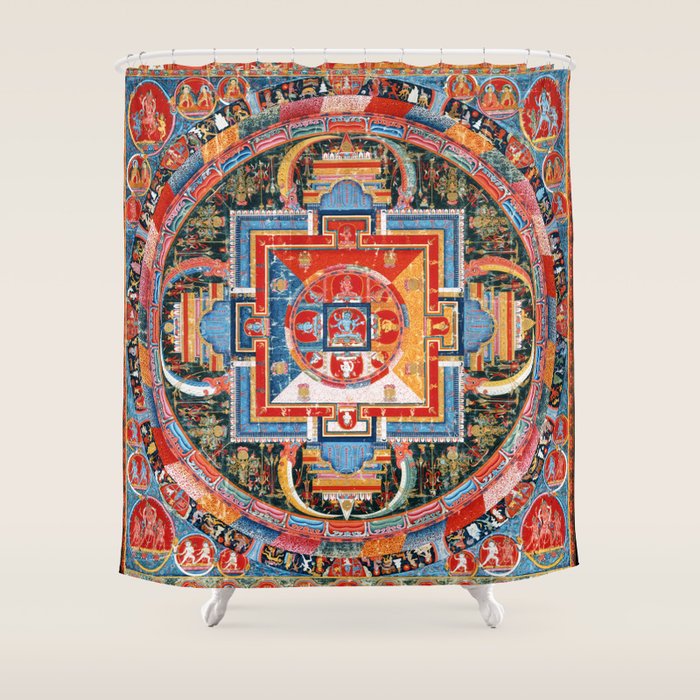Mandala of Jnanadakini Tibetan Buddhism Shower Curtain Gallery Image 1