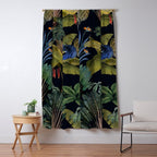 Moody tropical Jungle_deep blue & green tones Window Curtain Gallery Image 5