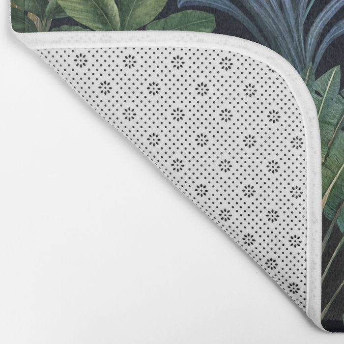 Moody tropical Jungle_deep blue & green tones Bath Mat Gallery Image 2