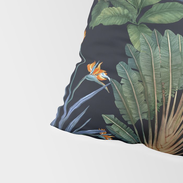 Moody tropical Jungle_deep blue & green tones Pillow Sham Gallery Image 4