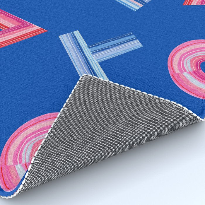Cast Your Vote | Hand-Lettered Pattern in Blue Rug Gallery Image 4