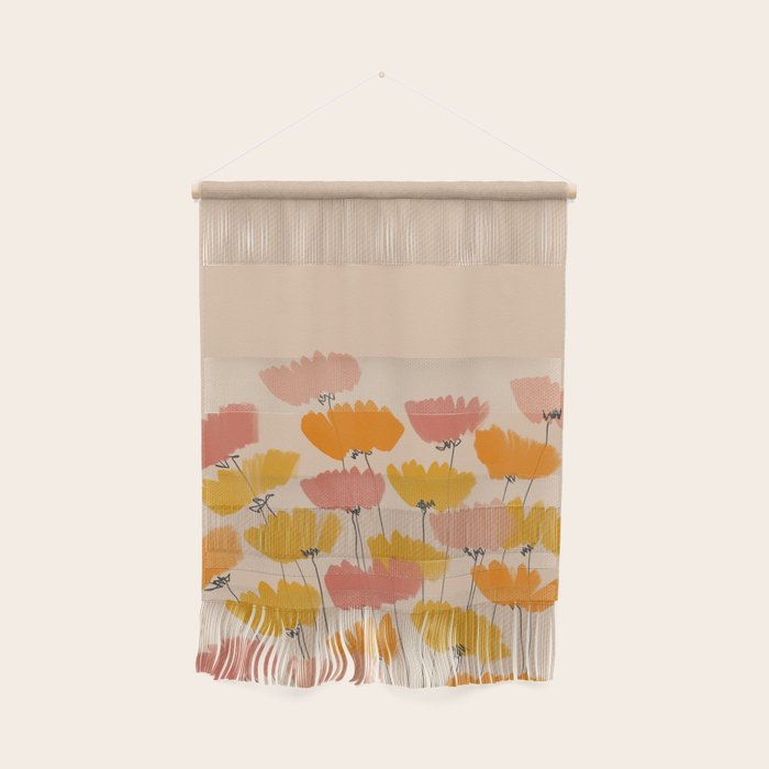 Summertime Flowers On Beige Wall Hanging Gallery Image 1