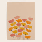 Summertime Flowers On Beige Poster Gallery Image 4