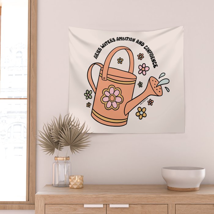 Aries Watering Can Wall Tapestry Gallery Image 2